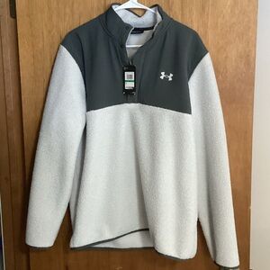 Under Armour Men's Two-Tone Gray Zip-Up Fleece